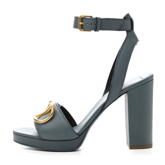 Sold VLOGO Valentino Platform Angle Wrap Sandals Shoes Sz 41 11"insole PRISTINE - Picture 4 of 13